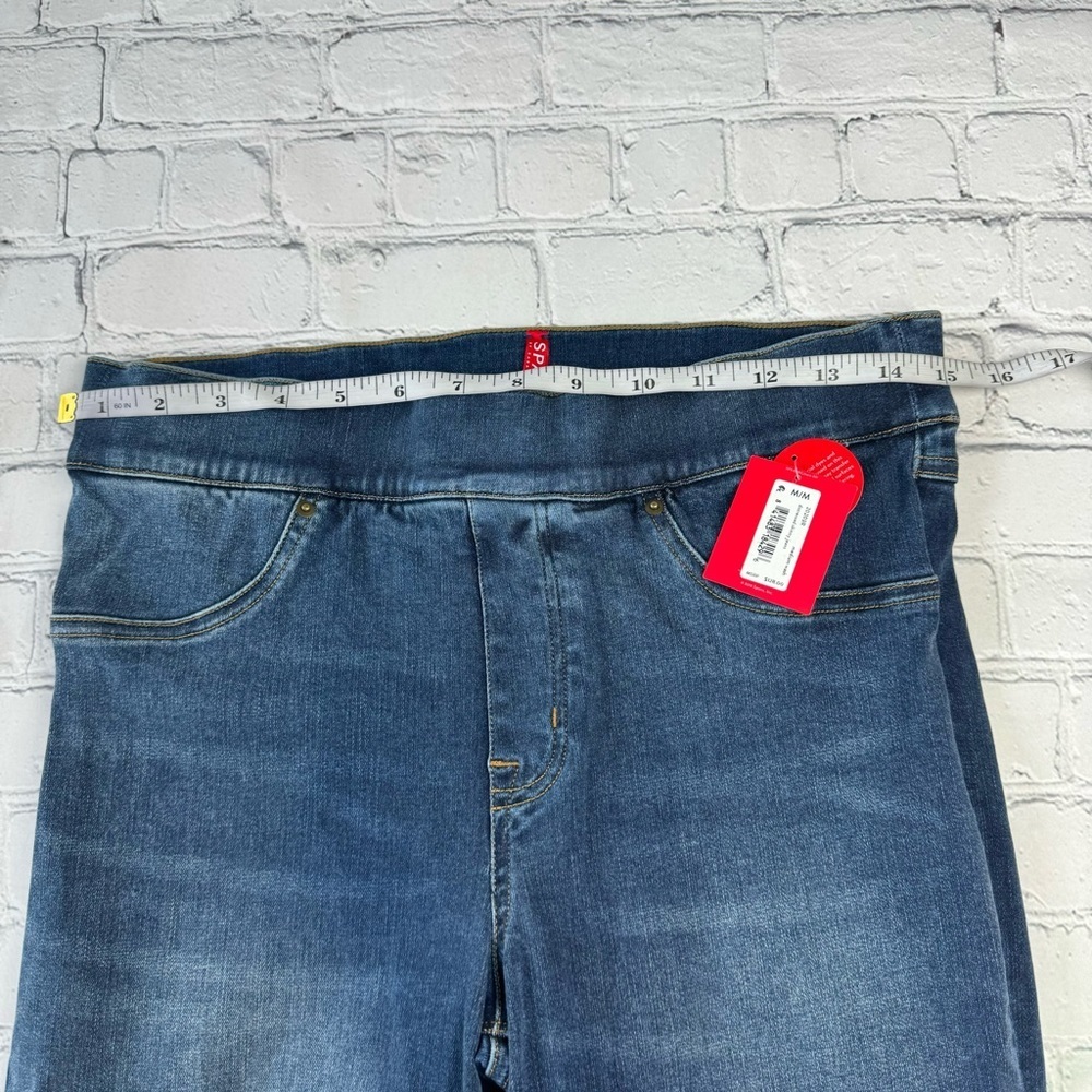 NWT Spanx Distressed Ankle Skinny Jeans Medium blue Wash size M - Picture 10 of 11